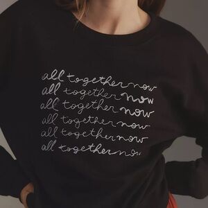 Maeve | Anthropologie x Roomytown "All Together Now" Graphic Sweatshirt Size M